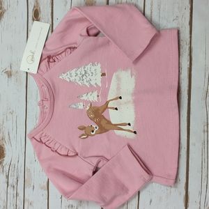 NWT Peek Pink Winter Wonderland Top 6-12M